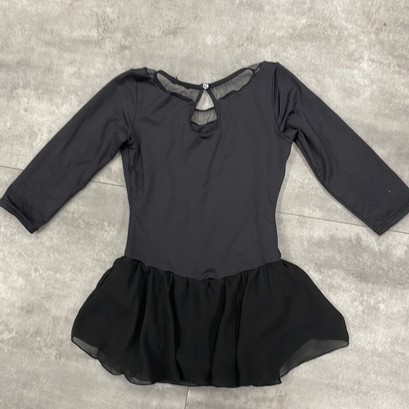 Girls medium, black Capezio dance leotard dress skirt ballet - Picture 2 of 14